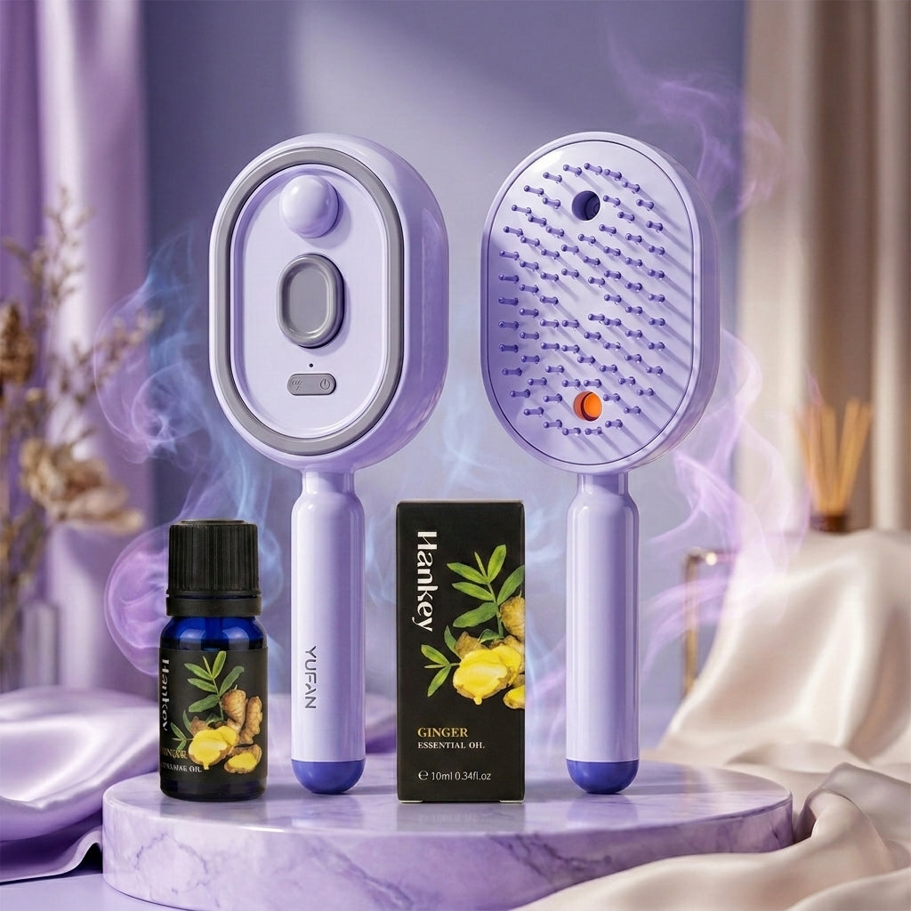 Neravio™ 🛒 The Frizz-Fighter: Upgraded 3-in-1 Nano-Steam Massage Brush