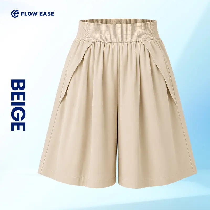 FlowEase - Cooling Stretch Knee-Length Shorts for Women