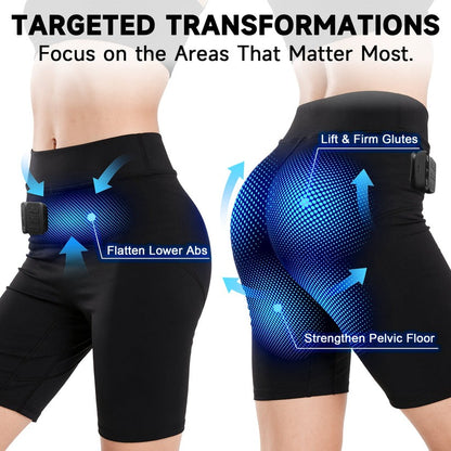 Neravio™ 3-Zone EMS Toning Shorts: Targeted Abdomen, Glutes & Pelvic Floor Support