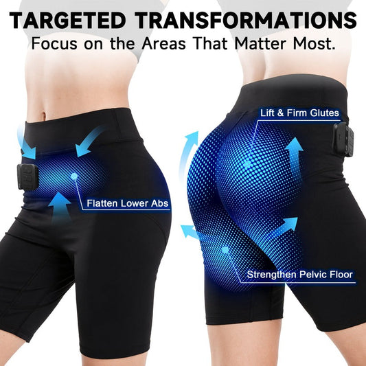 Neravio™ 3-Zone EMS Toning Shorts: Targeted Abdomen, Glutes & Pelvic Floor Support