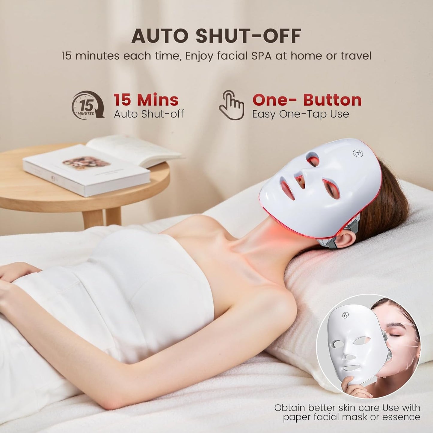 Neravio™ 7-1 Colors LED Light Therapy Mask for Face