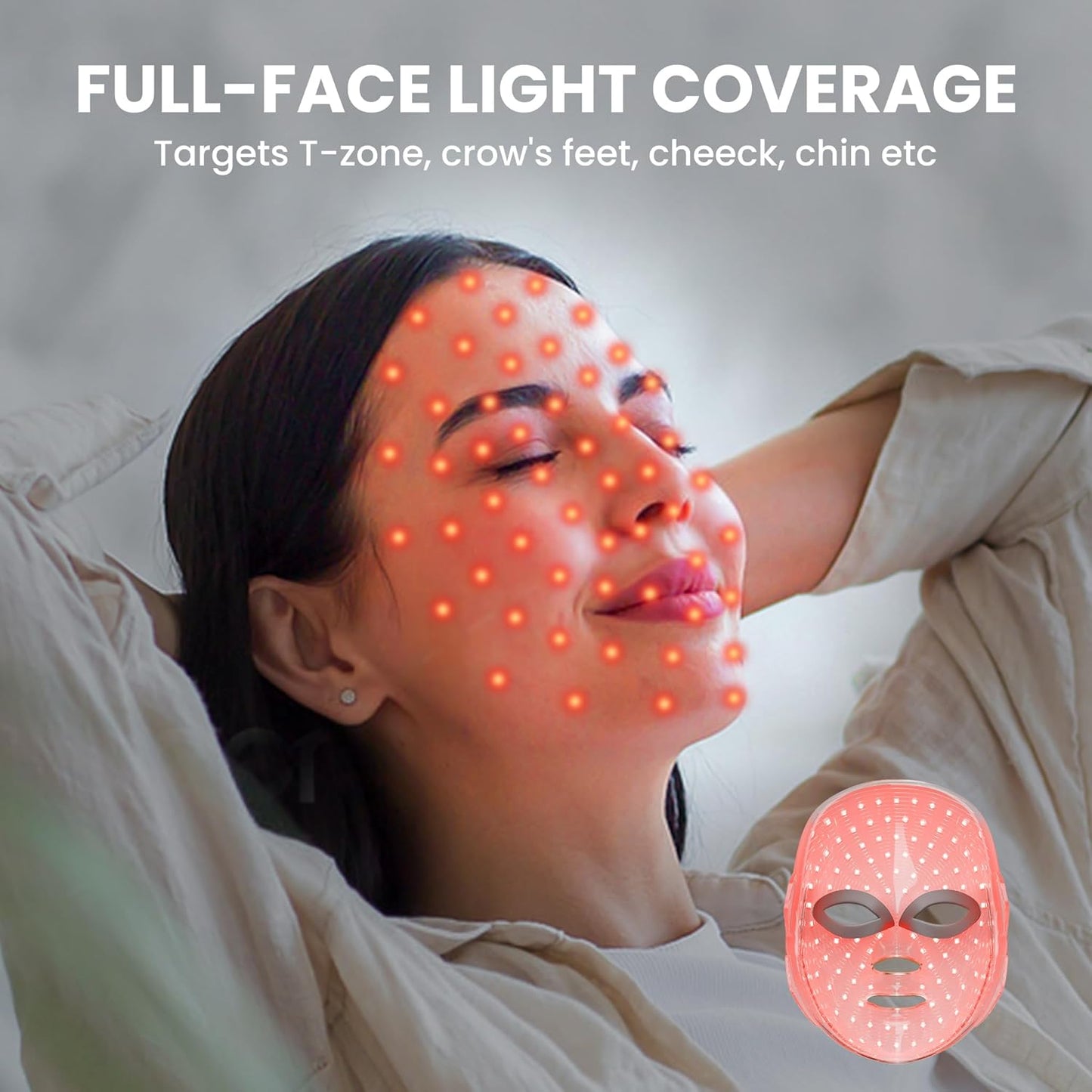 Neravio™ 7-1 Colors LED Light Therapy Mask for Face