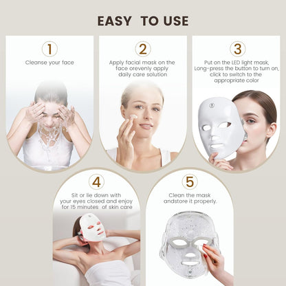 Neravio™ 7-1 Colors LED Light Therapy Mask for Face