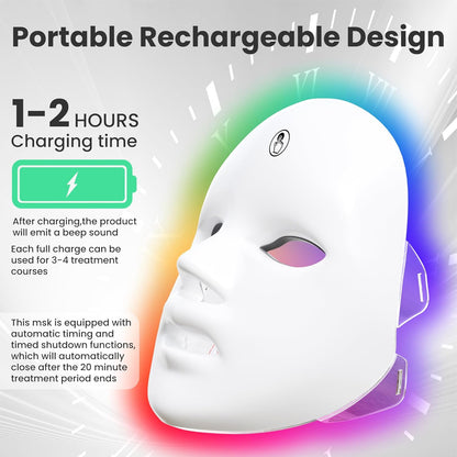 Neravio™ 7-1 Colors LED Light Therapy Mask for Face