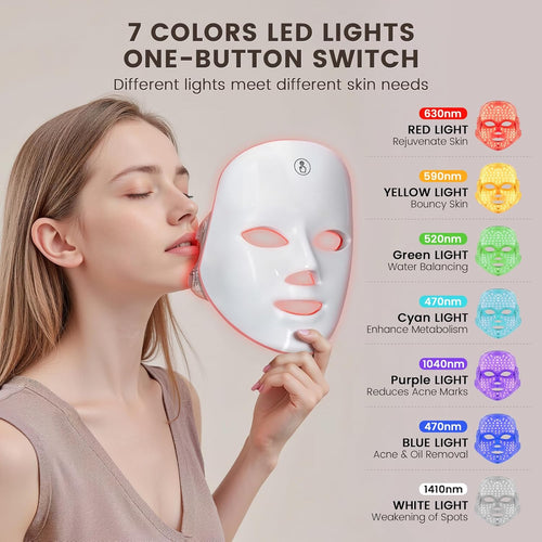 Neravio™ 7-1 Colors LED Light Therapy Mask for Face