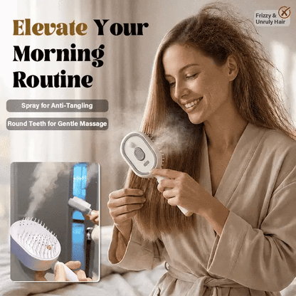 Neravio™ 🛒 The Frizz-Fighter: Upgraded 3-in-1 Nano-Steam Massage Brush
