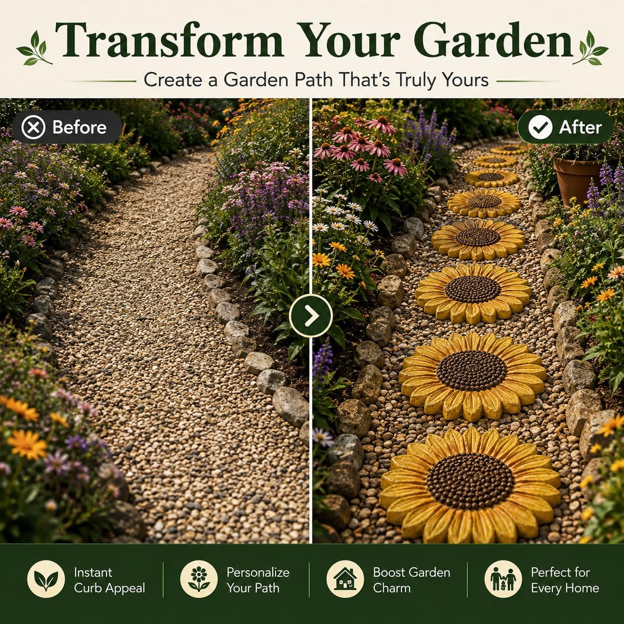 🔥2026 New Arrivals💥Garden Art Stepping Stone Mold
