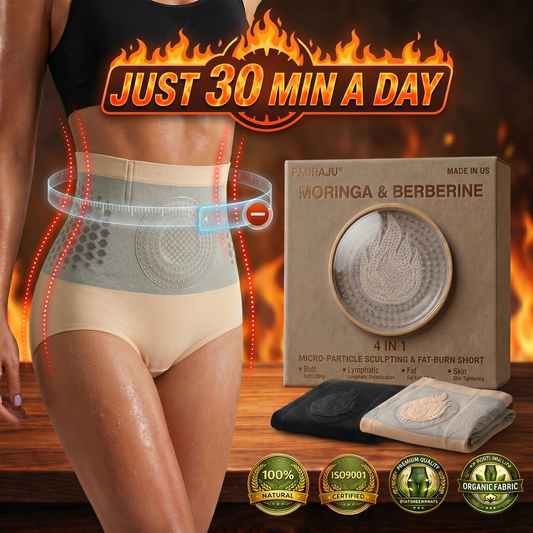 PAURAJU® 2026 Moringa & Berberine 4-In-1 Micro-Particle Sculpting & Fat-Burn Shorts