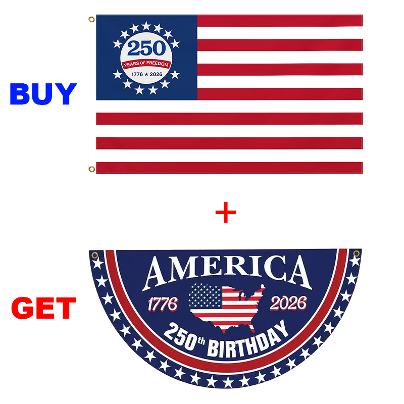 🇺🇸 250th Anniversary USA Commemorative Flag (3x5 Ft),Double-Sided Embroidered