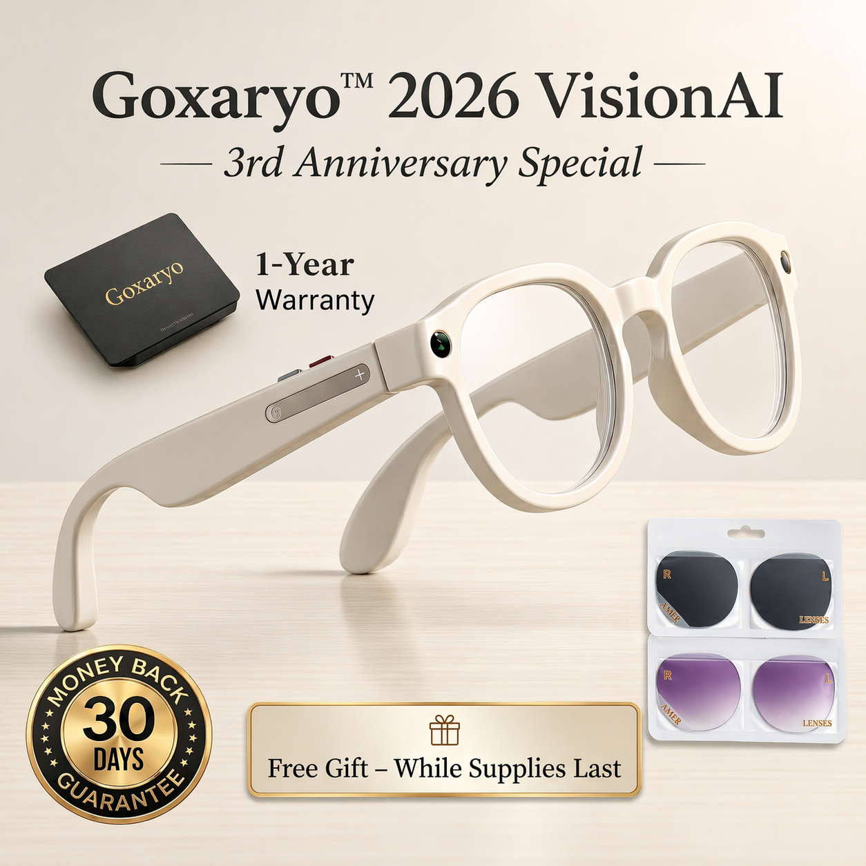 Neravio™ VisionAI Pro Smart Glasses