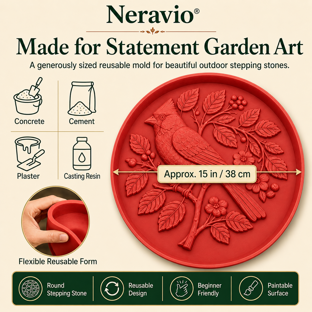 🔥2026 New Arrivals💥Garden Art Stepping Stone Mold