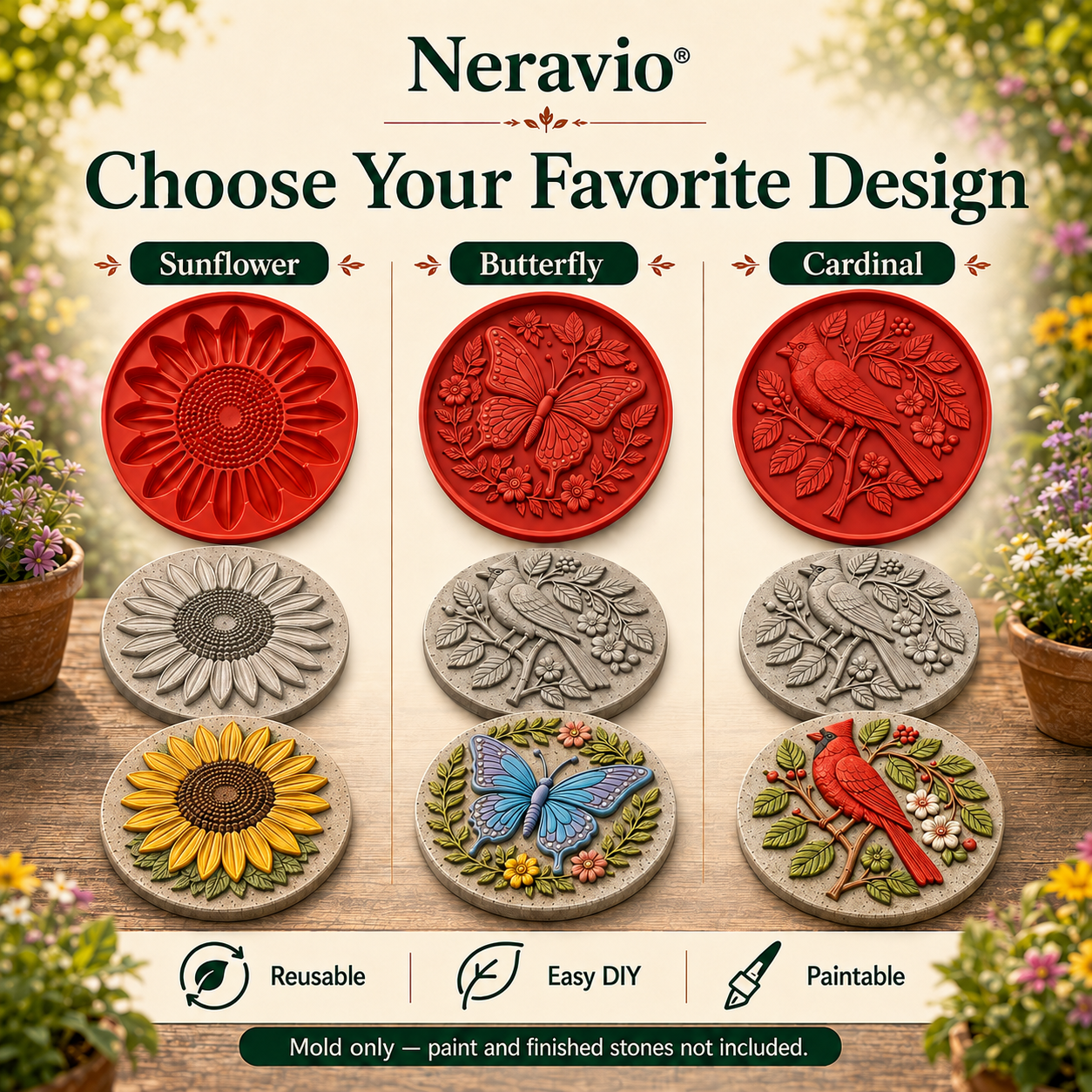 🔥2026 New Arrivals💥Garden Art Stepping Stone Mold