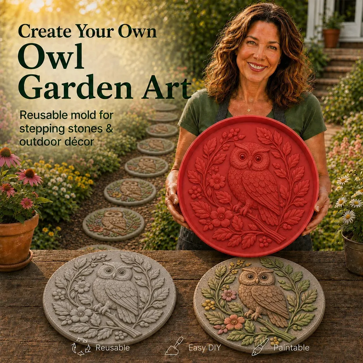 🔥2026 New Arrivals💥Garden Art Stepping Stone Mold