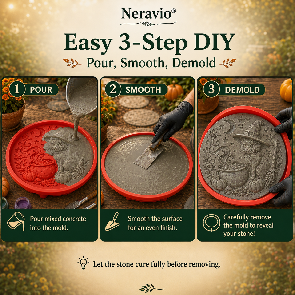 🔥2026 New Arrivals💥 Reusable Silicone Stepping Stone Mold for Halloween DIY Garden Pathway