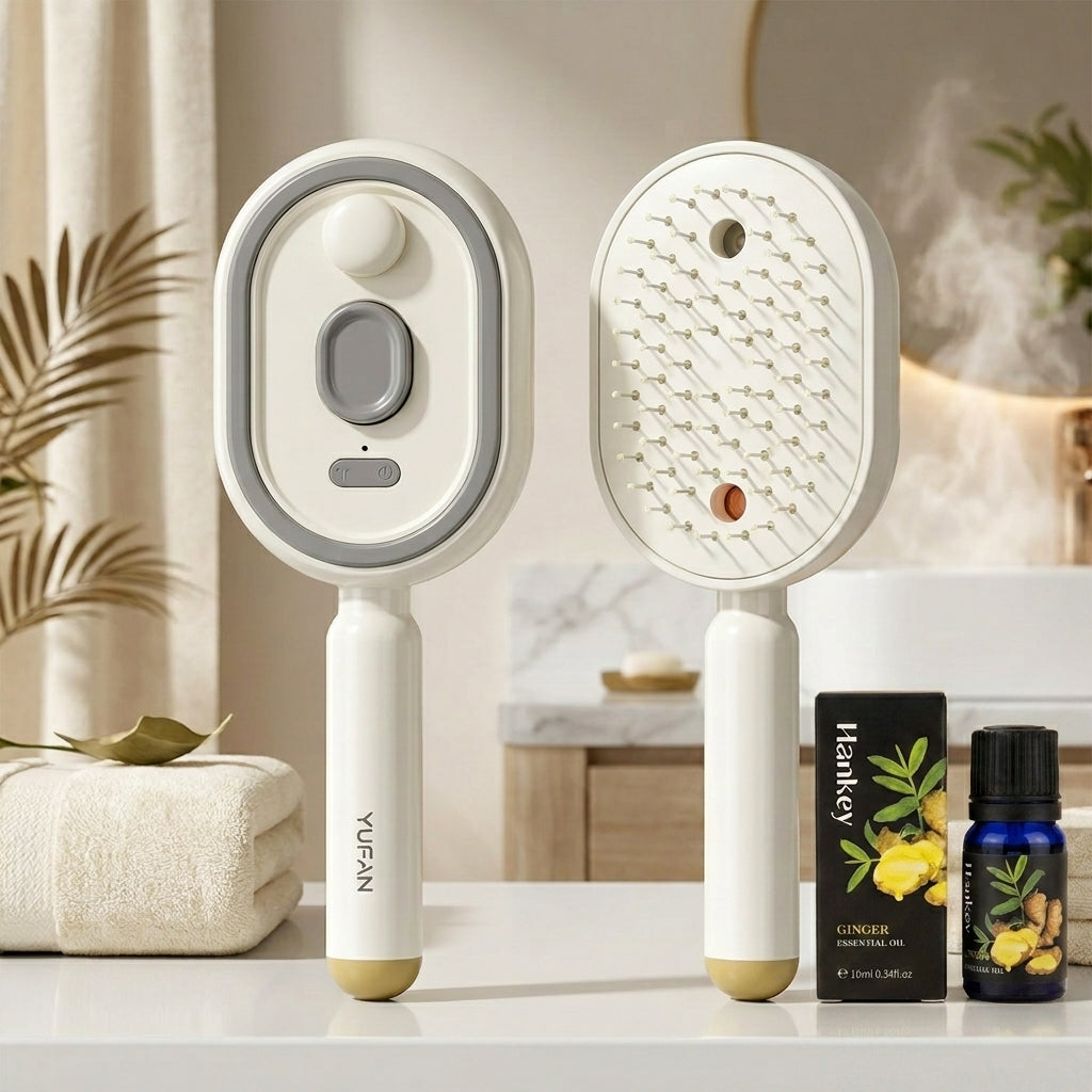 Neravio™ 🛒 The Frizz-Fighter: Upgraded 3-in-1 Nano-Steam Massage Brush