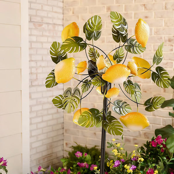 Neravio™ ☀️🌀 Outdoors Wind Spinners with Decorative Flowers 🌸(Includes bracket)