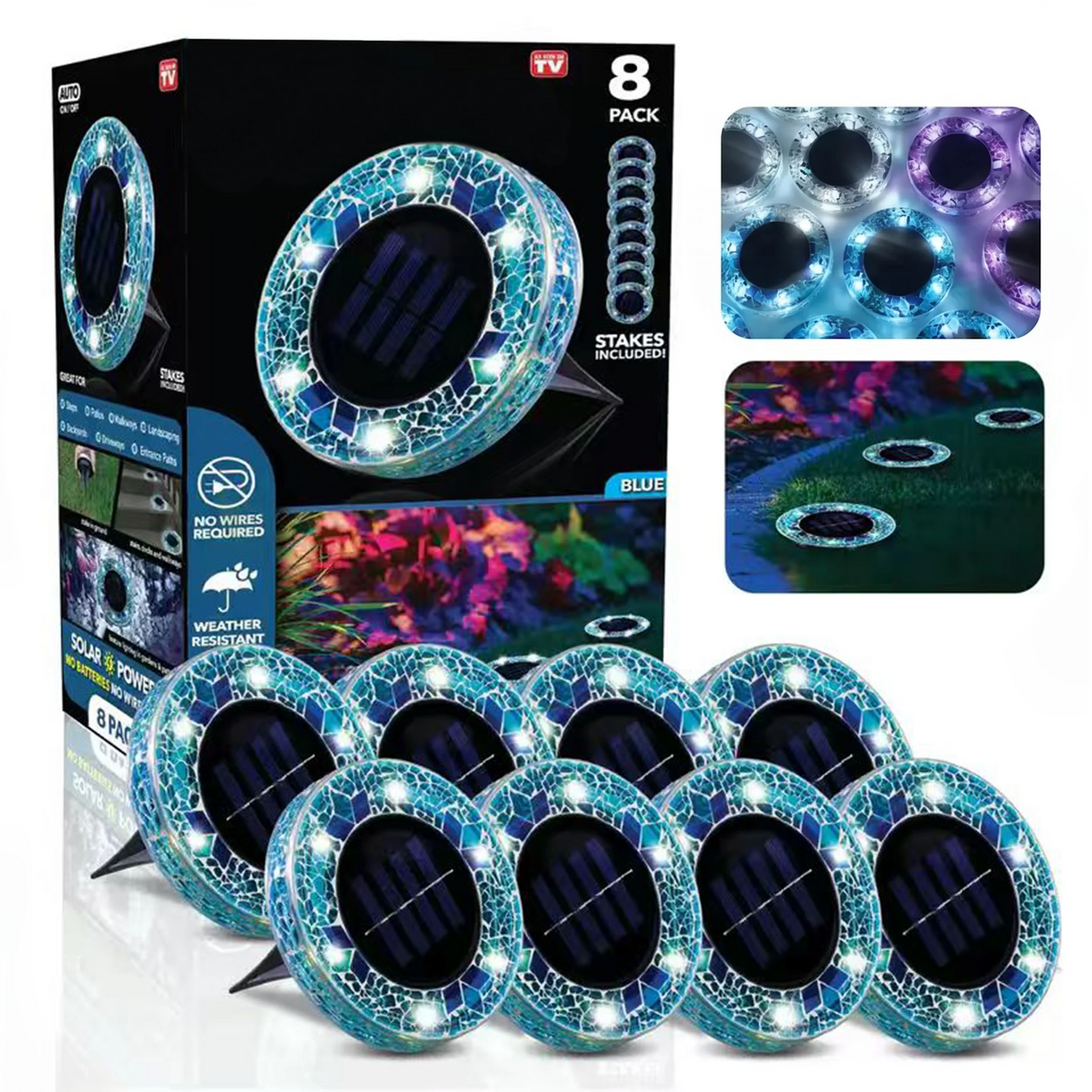 Neravio™ Solar Mosaic Disk Garden Lights