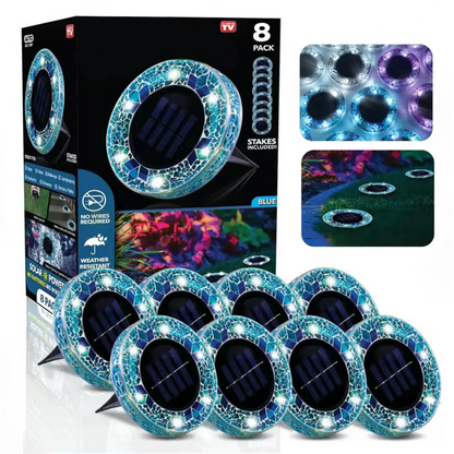 Neravio™ Solar Mosaic Disk Garden Lights