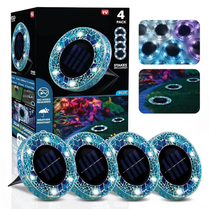Neravio™ Solar Mosaic Disk Garden Lights