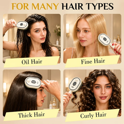 Neravio™ 🛒 The Frizz-Fighter: Upgraded 3-in-1 Nano-Steam Massage Brush