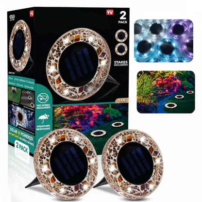 Neravio™ Solar Mosaic Disk Garden Lights