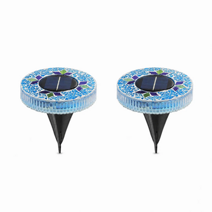 Neravio™ Solar Mosaic Disk Garden Lights