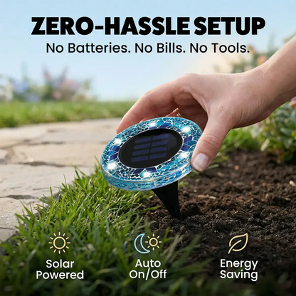 Neravio™ Solar Mosaic Disk Garden Lights