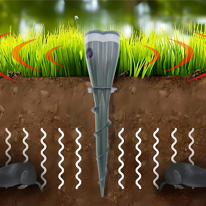 🔥Time-Limited Offer🔥 Solar Powered Waterproof Screw Mole Repellent