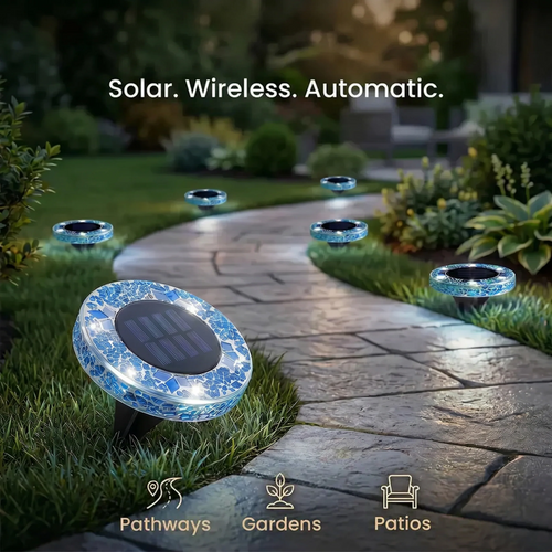 Neravio™ Solar Mosaic Disk Garden Lights