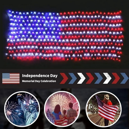 🔥Last Day: 49% OFF🔥Solar American Flag Lights Outdoor for 250th Independence Celebration 🇺🇸✨