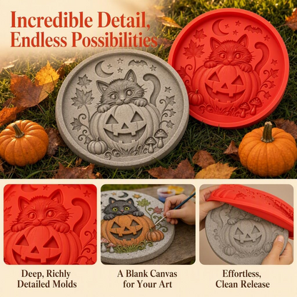 🔥2026 New Arrivals💥 Reusable Silicone Stepping Stone Mold for Halloween DIY Garden Pathway