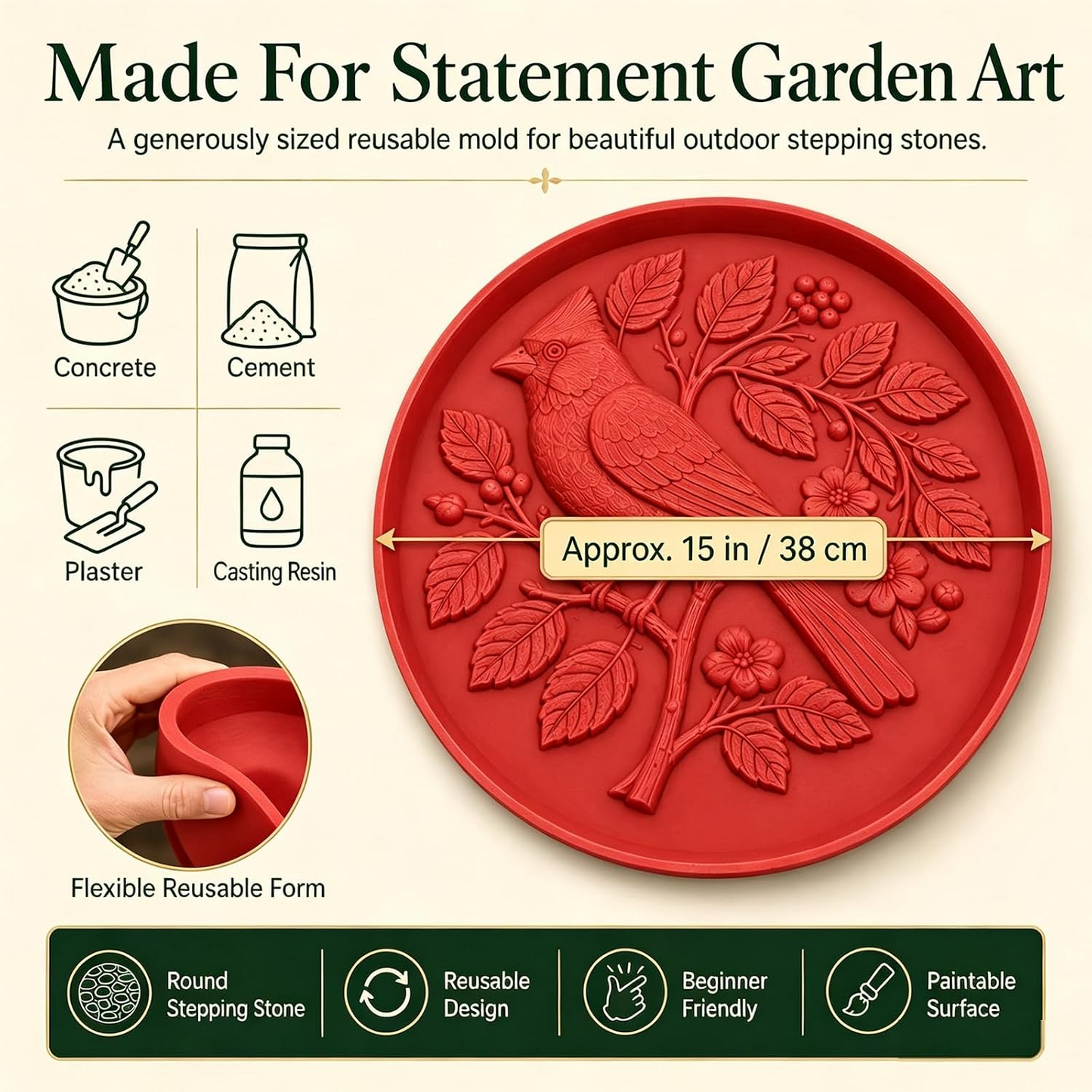 🔥2026 New Arrivals💥Garden Art Stepping Stone Mold