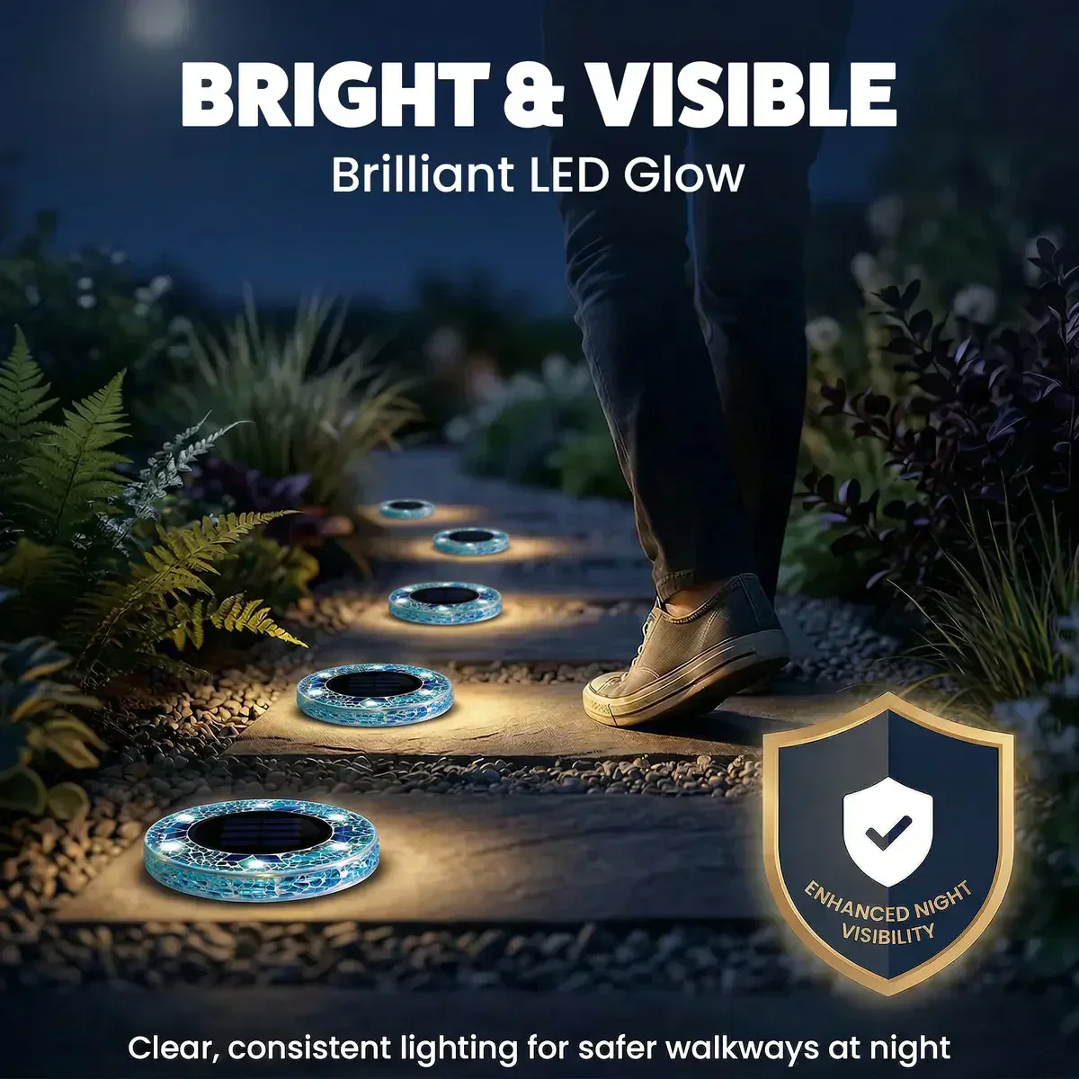 Neravio™ Solar Mosaic Disk Garden Lights