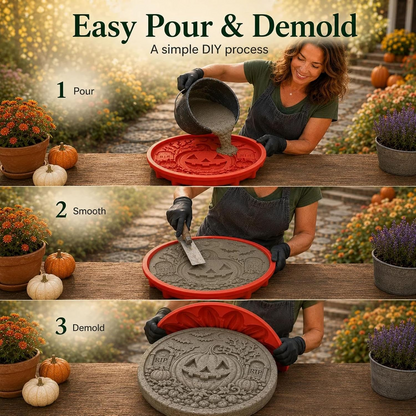 🔥2026 New Arrivals💥 Reusable Silicone Stepping Stone Mold for Halloween DIY Garden Pathway