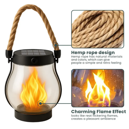Neravio™ 🔥Last Chance Before They're Gone! Solar Flame Lanterns – No Wiring, Auto-On at Dusk!