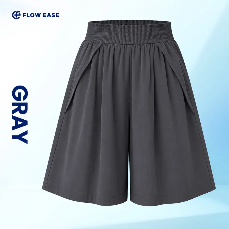 FlowEase - Cooling Stretch Knee-Length Shorts for Women