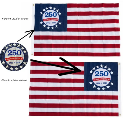 🇺🇸 250th Anniversary USA Commemorative Flag (3x5 Ft),Double-Sided Embroidered
