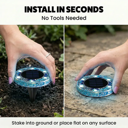 Neravio™ Solar Mosaic Disk Garden Lights