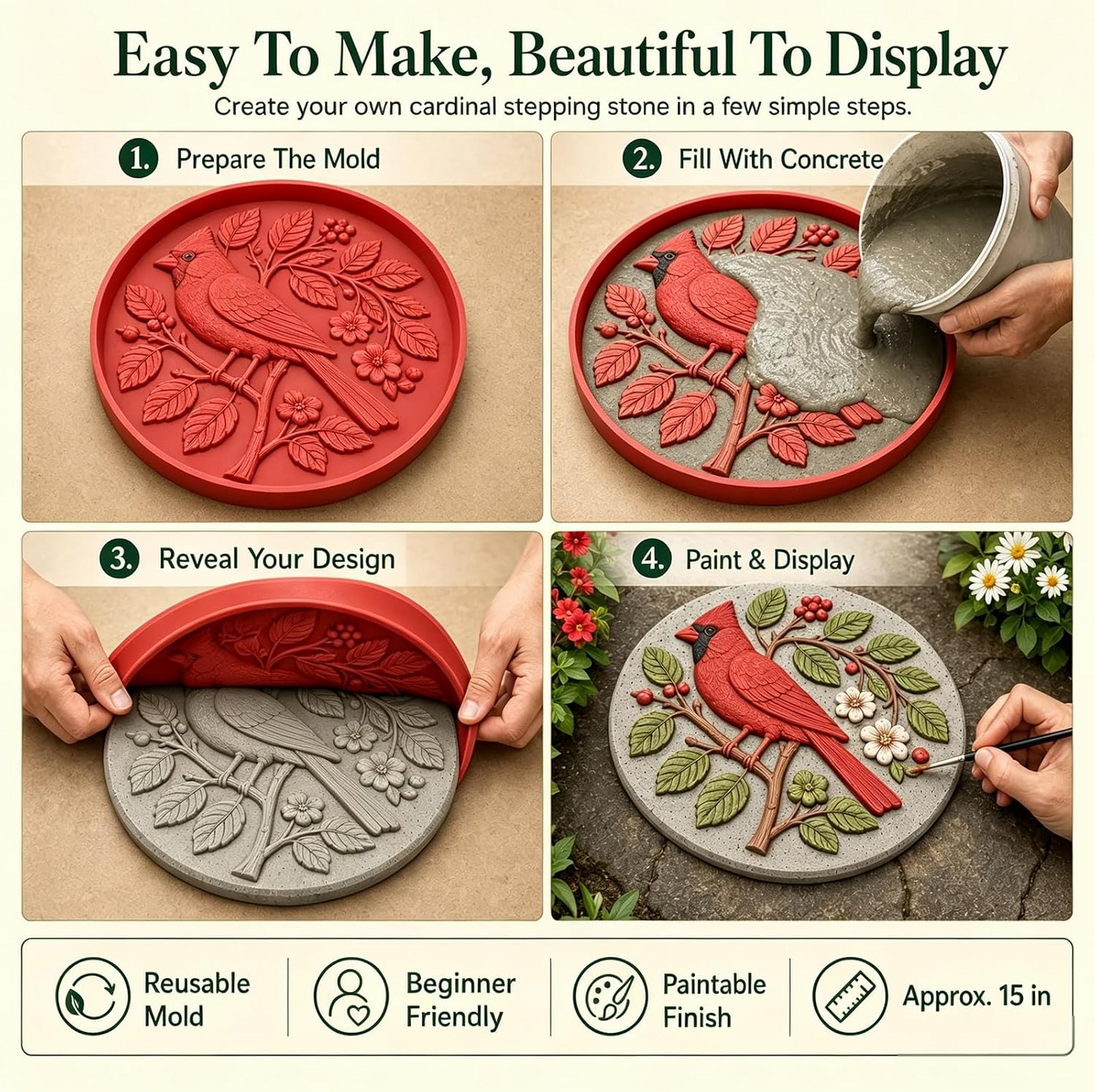 🔥2026 New Arrivals💥Garden Art Stepping Stone Mold