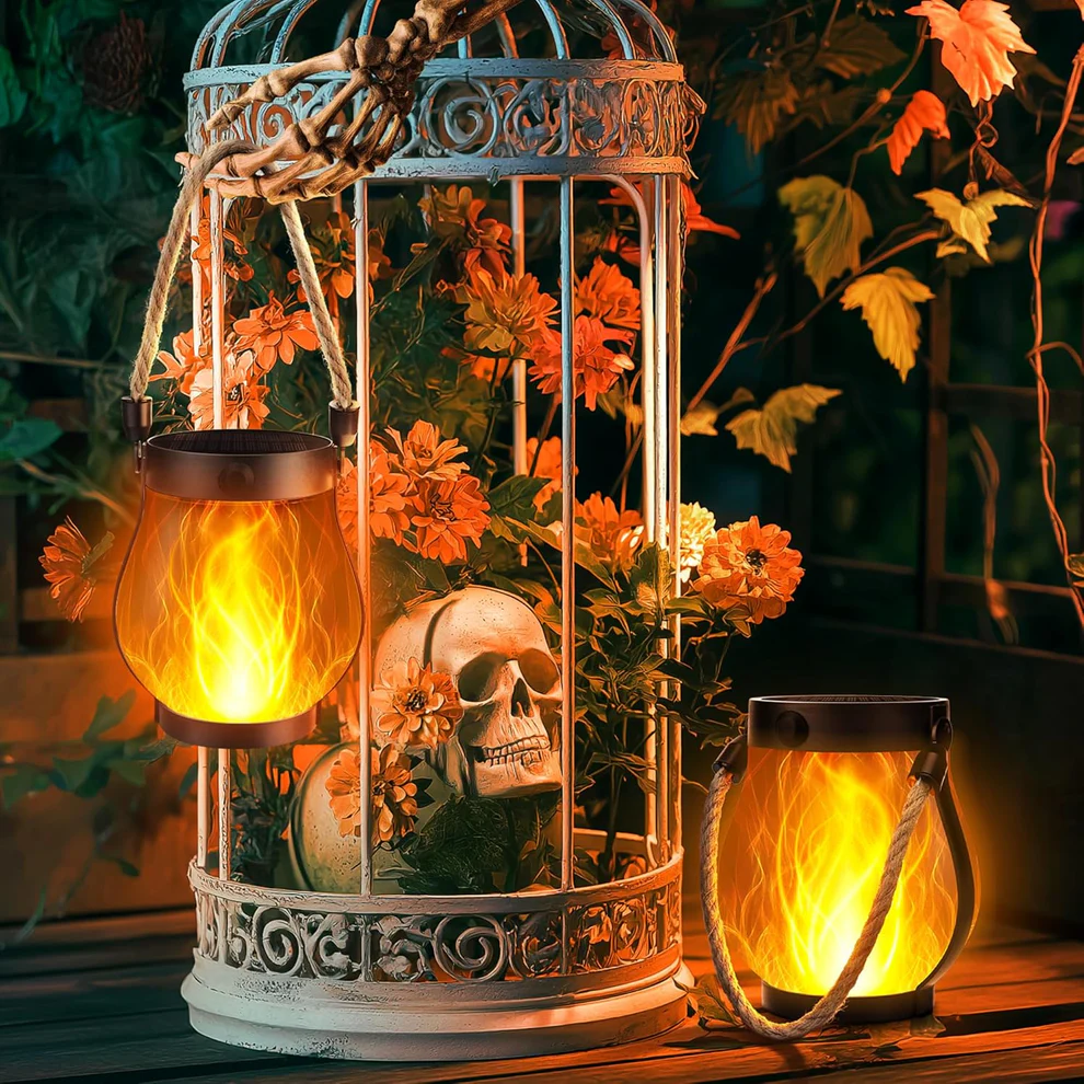 Neravio™ 🔥Last Chance Before They're Gone! Solar Flame Lanterns – No Wiring, Auto-On at Dusk!