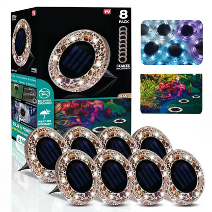 Neravio™ Solar Mosaic Disk Garden Lights