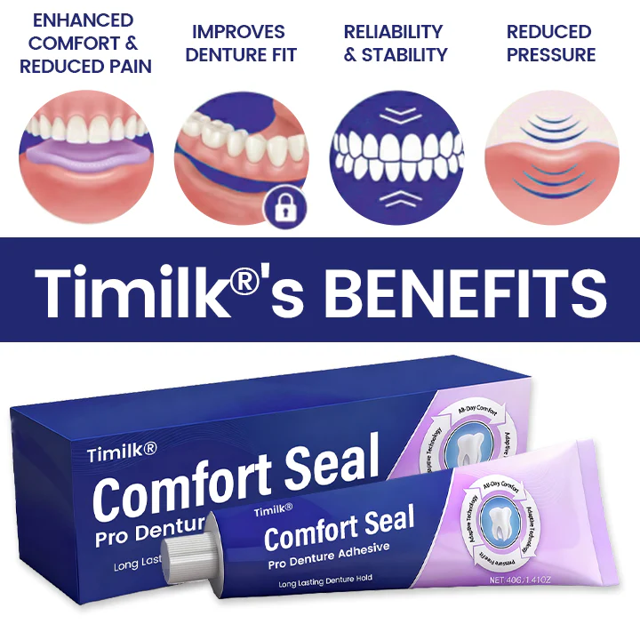🔥 LIMITED SPECIAL OFFER 🔥 Timilk® Comfort Seal Pro Denture Adhesive🦷