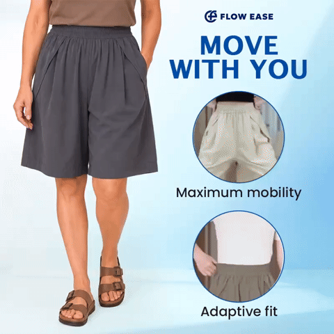 FlowEase - Cooling Stretch Knee-Length Shorts for Women