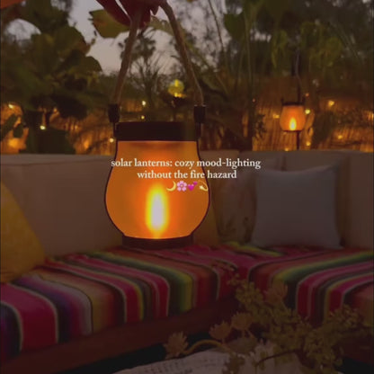 Neravio™ 🔥Last Chance Before They're Gone! Solar Flame Lanterns – No Wiring, Auto-On at Dusk!