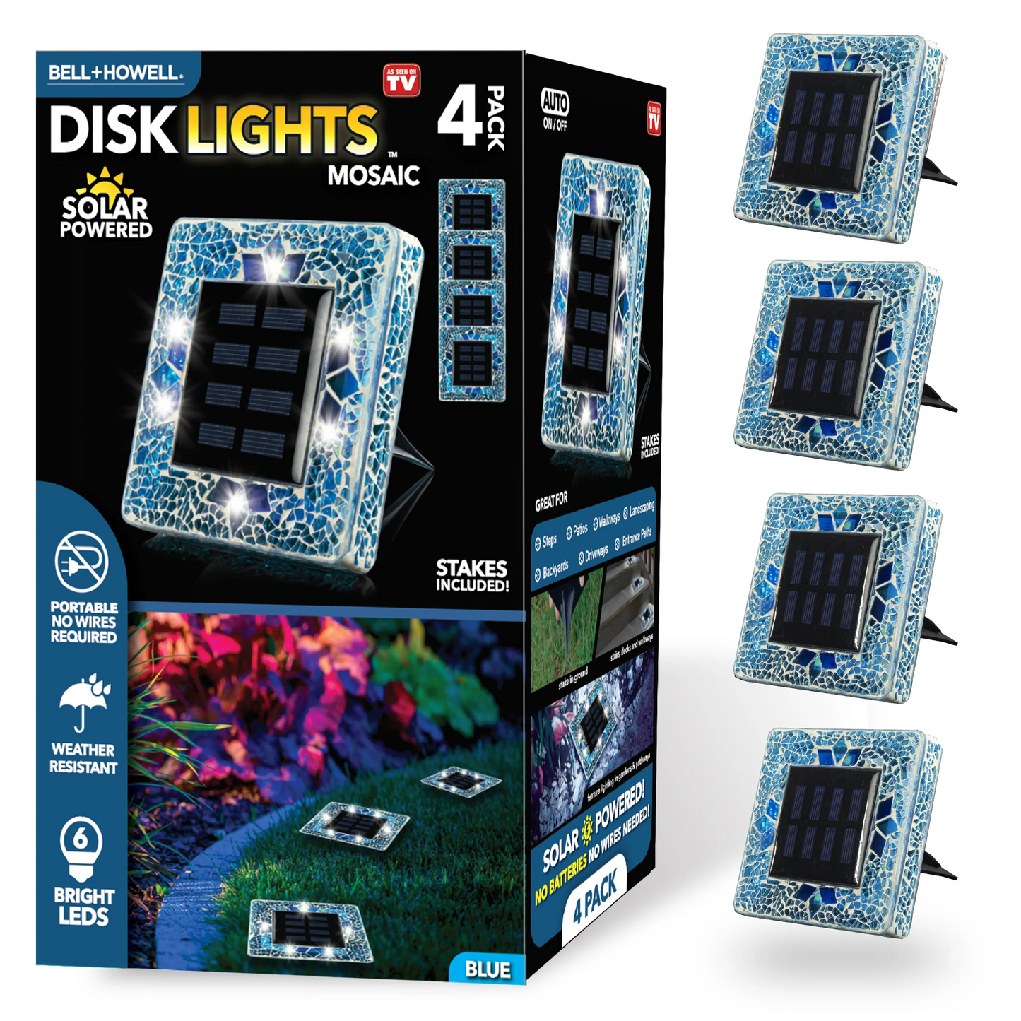 Neravio™ Solar Mosaic Disk Garden Lights