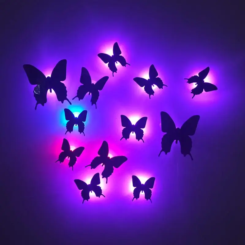 🦇Halloween LED Flying Bat Decorations - Glowing 3D Bat Wall Decor for Porch,Window, Door, Garage &Party Backdrop