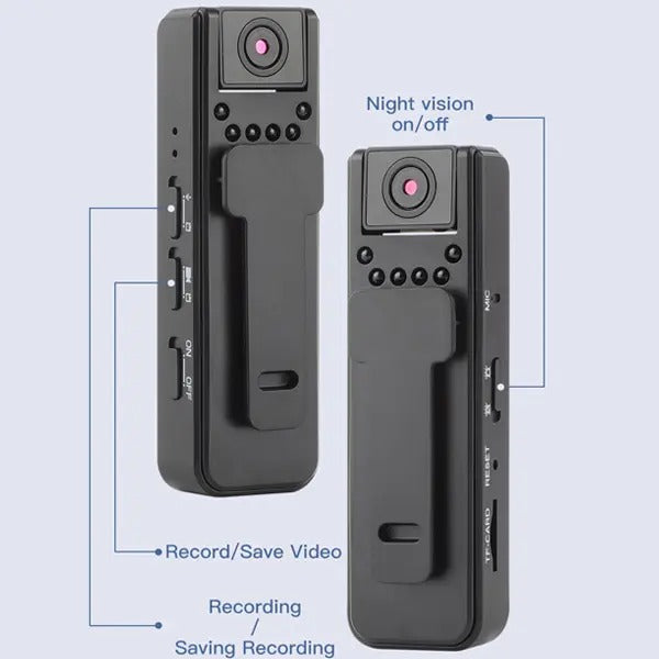 Neravio™ ClipCam Pro – Mini 1080P Wearable Camera