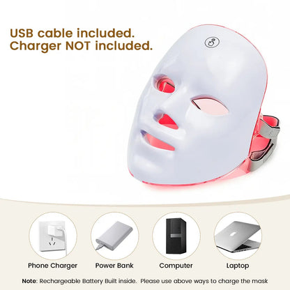 Neravio™ 7-1 Colors LED Light Therapy Mask for Face